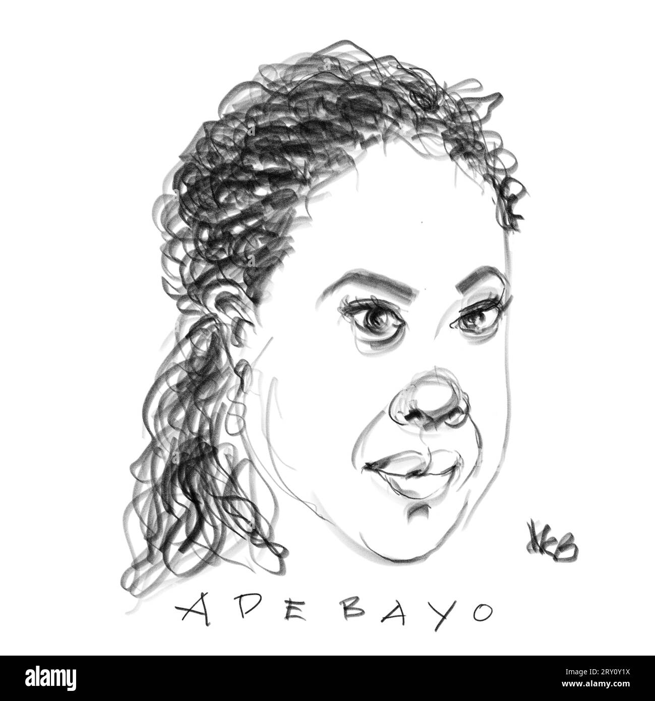 Portrait de l'auteur Adebayo Banque D'Images