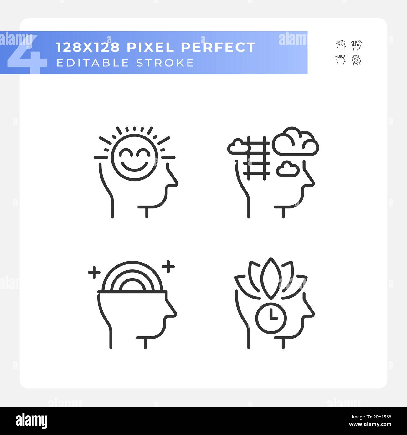 Pack d'icônes pixel Perfect modifiables Illustration de Vecteur