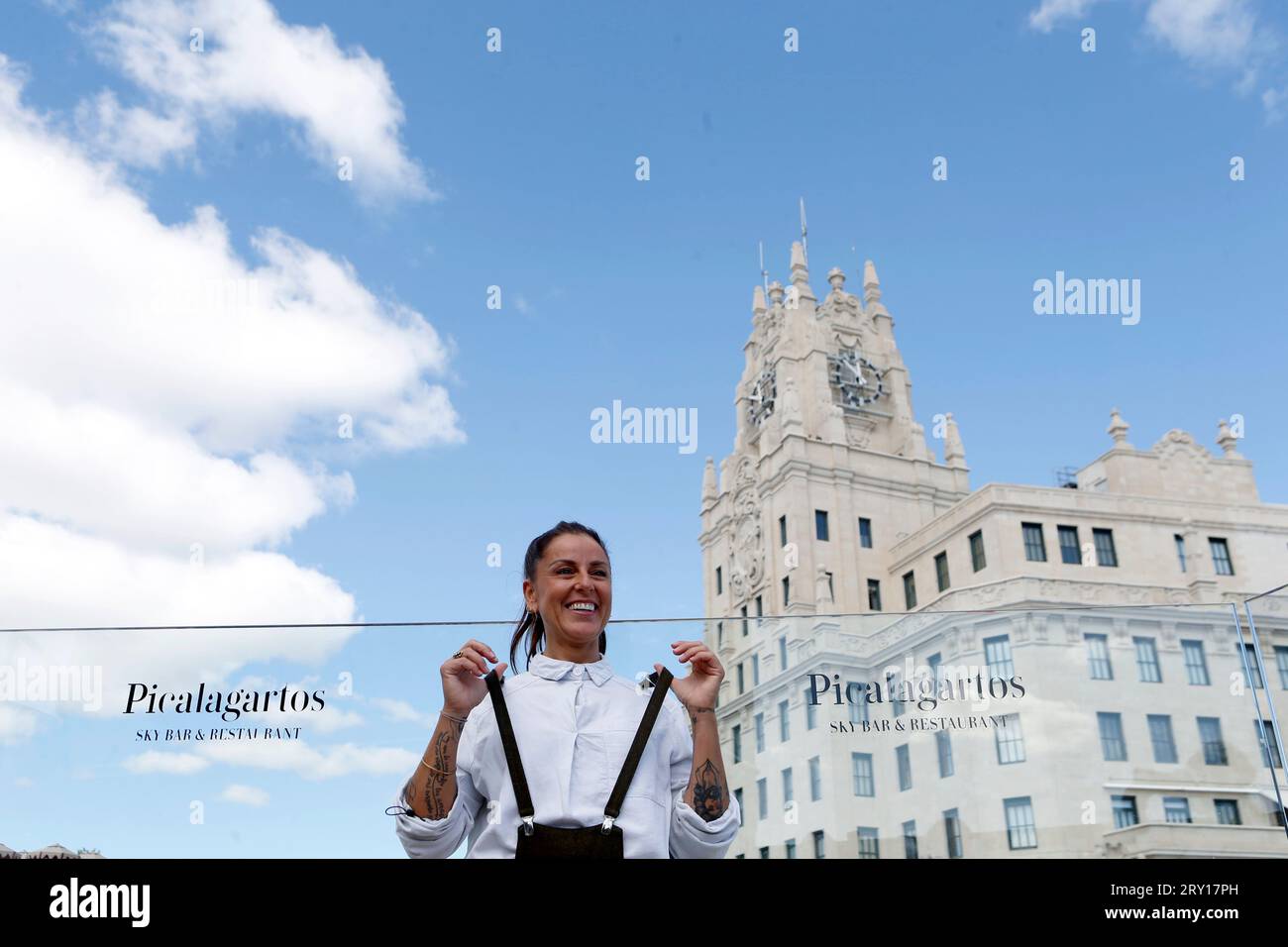 22 septembre 2023, Madrid, Madrid, Espagne : Maria del Mar Rodriguez Carnero (Malaga, 1975), connue artistiquement sous le nom de 'la mari', est une chanteuse espagnole, auteur-compositeur et chanteur du groupe Chambao, posant pour les médias dans un hôtel bien connu du centre de Madrid (Espagne). 'La mari' a présenté le nouvel album de Chambao intitulé 'en la cresta del ahora', le retour tant attendu de 'la mari' avec la marque qui a fait d'elle une référence musicale pour toute une génération et la pionnière du froid flamenco. « Je suis Chambao et je voulais revenir à la musique électronique, au flamenco, à la musique mixte, qui est wh Banque D'Images