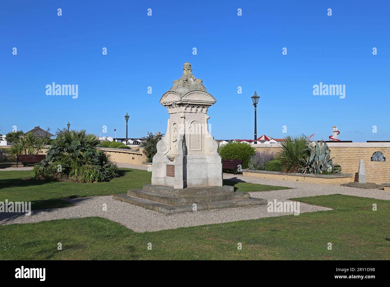 Mémorial du jubilé de la Reine Victoria, jardins Waltrop, Central Parade, Herne Bay, Kent, Angleterre, Grande-Bretagne, Royaume-Uni, Royaume-Uni, Europe Banque D'Images