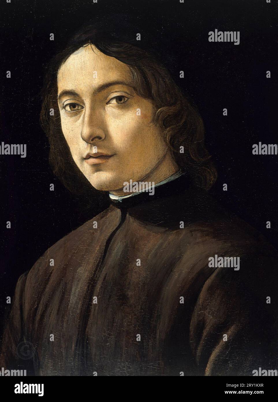 Raffaellino del Garbo (c.1470-c.1525) - Portrait d'un jeune homme c.1495. 42x31 Banque D'Images