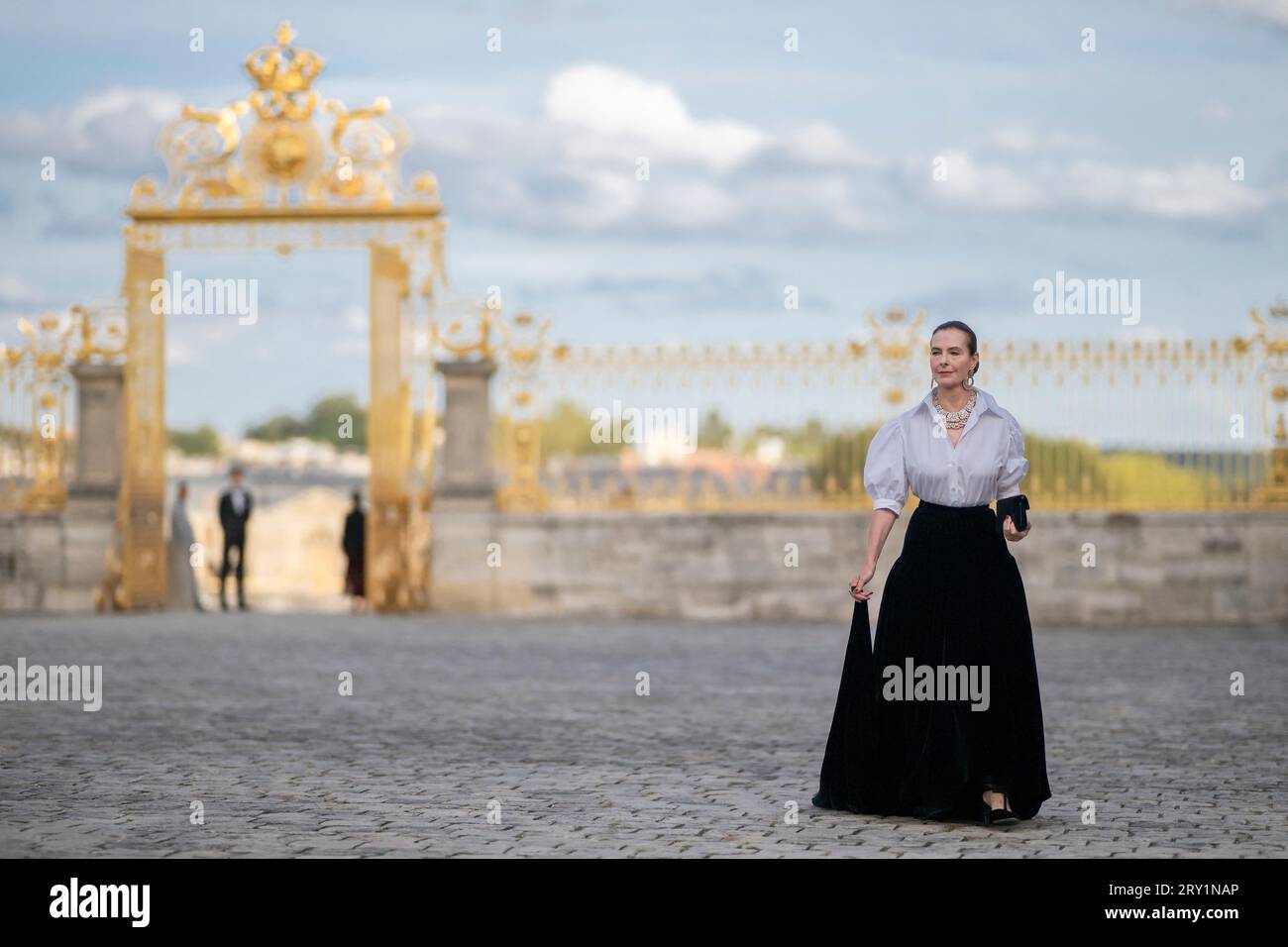 Carole bouquet au banquet d'État au château de Versailles, près de Paris, France, le 20 septembre 2023, le premier jour d'une visite d'État en France. Photo Eliot Blondet/ABACAPRESS.COM Banque D'Images