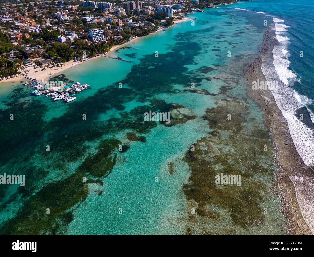 République dominicaine, province de Saint-Domingue, Boca Chica Banque D'Images