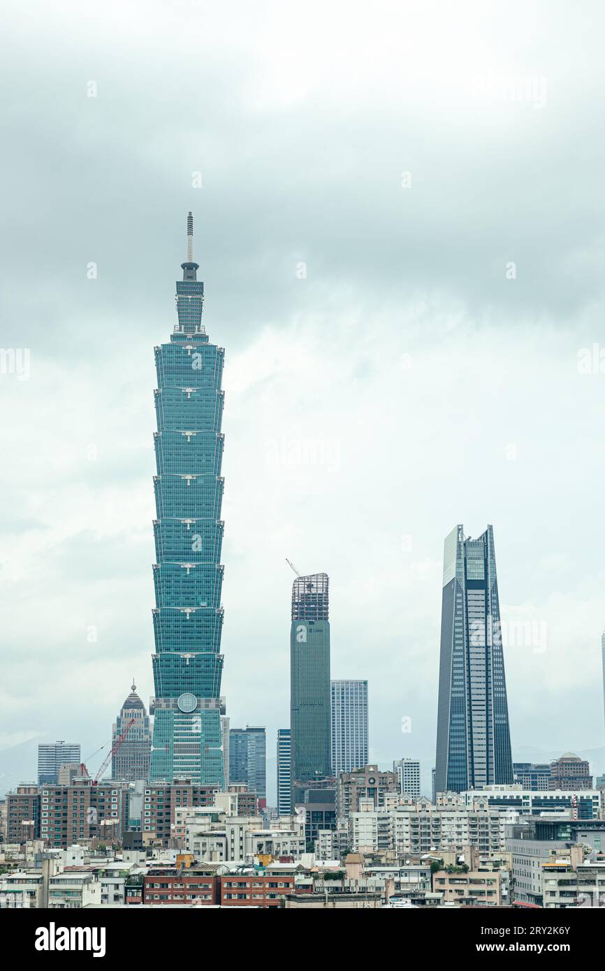 Taipei 101 gratte-ciel, le plus haut bâtiment de Taiwan Banque D'Images