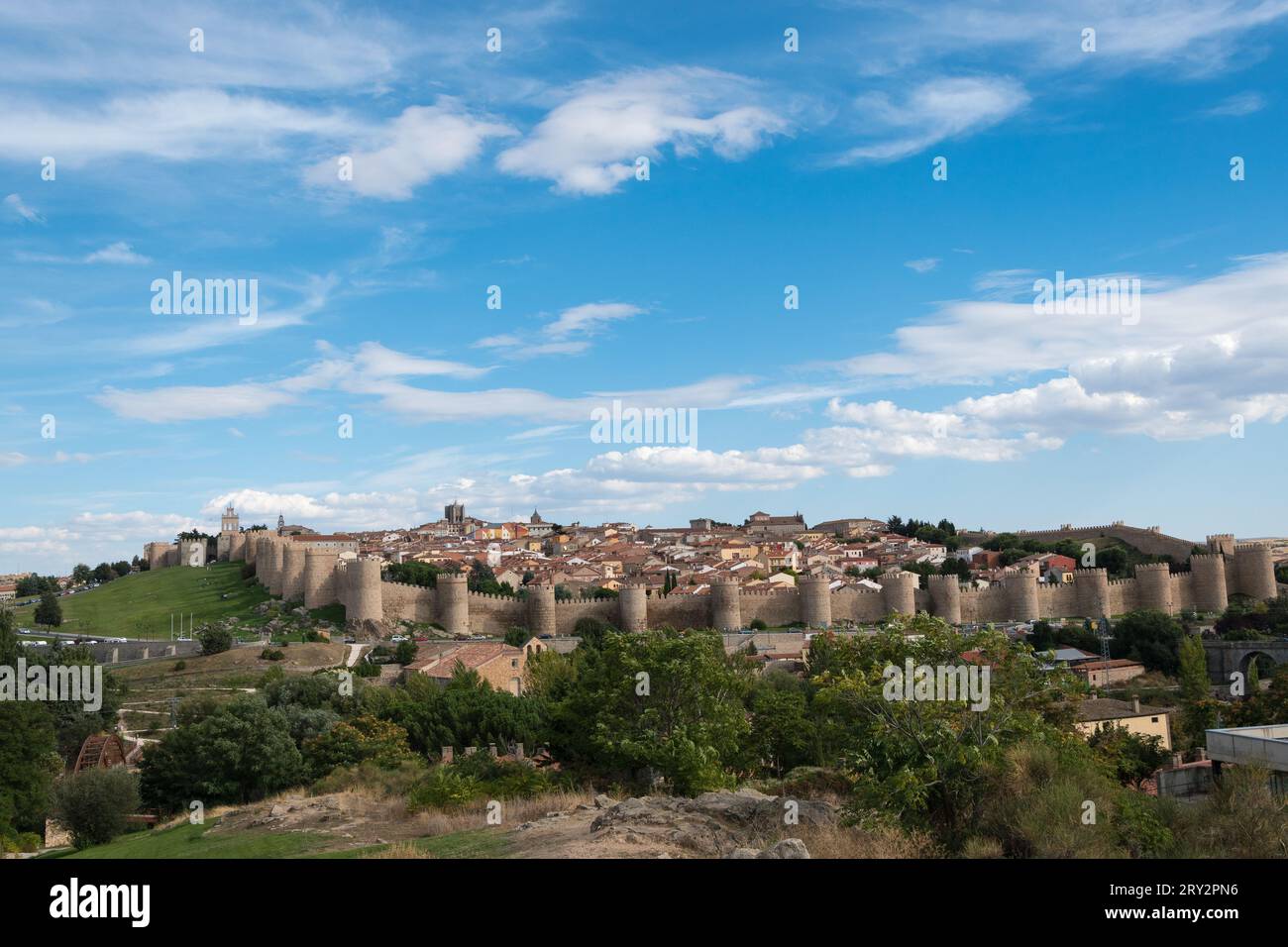 Vue de la ville d'Avila, patrimoine mondial de l'espagne Banque D'Images
