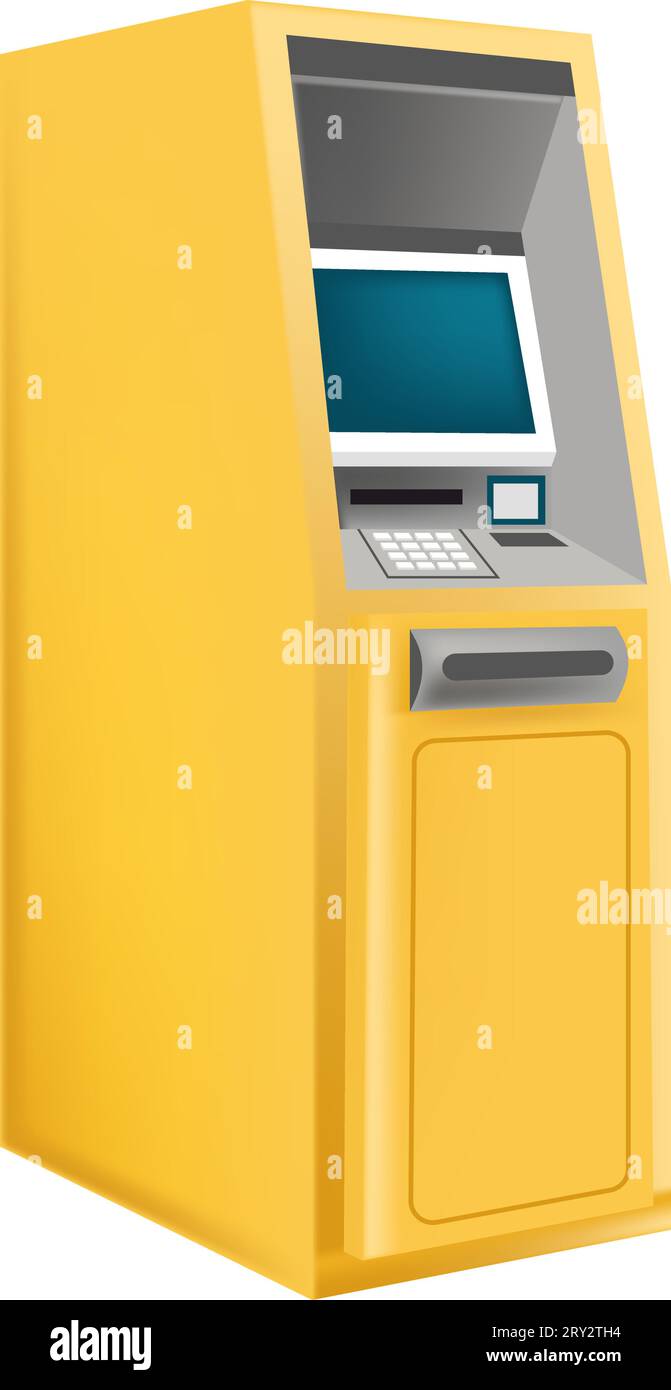 Guichet automatique bancaire, caisse bancaire Illustration de Vecteur