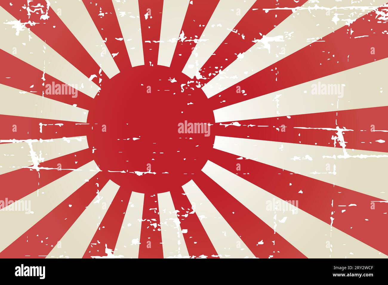 Drapeau impérial de la marine japonaise avec texture grunge Illustration de Vecteur