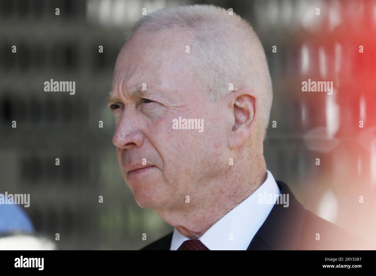 Berlin, Deutschland, 28.09.2023 : Empfang des israelischen Verteidigungsminisers, S.E. Yoav Gallant links durch den deutschen Verteidigungsminister zur Zeichnung des joint DECLARATION of Intent und des Vertrags ARROW *** Berlin, Allemagne, 28 09 2023 réception du ministre israélien de la Défense, s E Yoav Gallant laissé par le ministre allemand de la Défense pour la signature de la Déclaration d'intention commune et du Traité ARROW. Copyright : xdtsxNachrichtenagenturx dts 23131 Banque D'Images