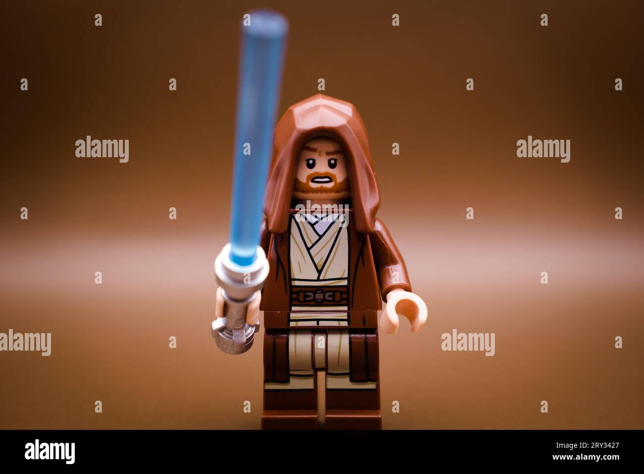 OBI WAN Kenobi, le célèbre Maître Jedi avec son sabre laser. Banque D'Images