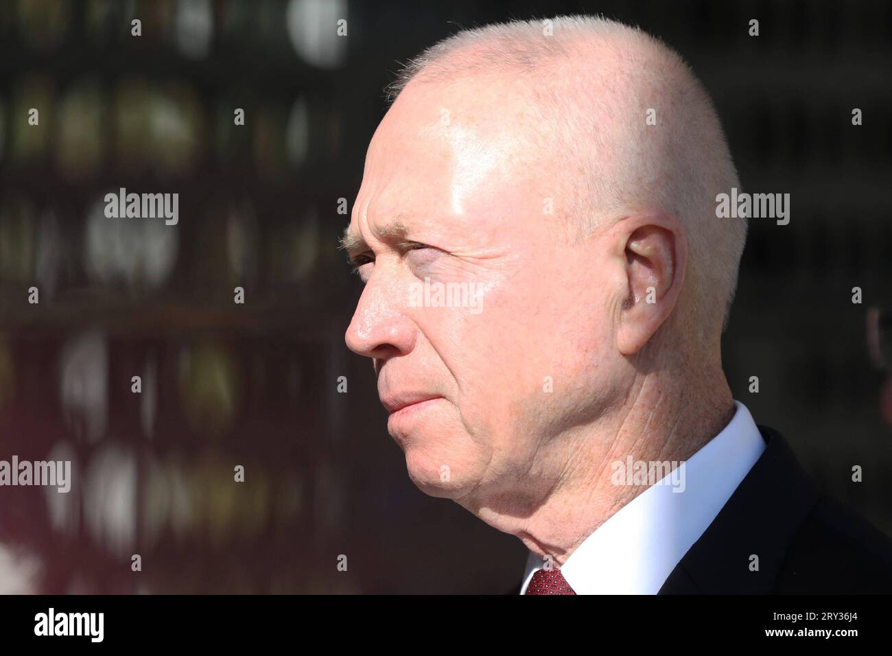 Berlin, Deutschland, 28.09.2023 : Empfang des israelischen Verteidigungsminisers, S.E. Yoav Gallant links durch den deutschen Verteidigungsminister zur Zeichnung des joint DECLARATION of Intent und des Vertrags ARROW *** Berlin, Allemagne, 28 09 2023 réception du ministre israélien de la Défense, s E Yoav Gallant laissé par le ministre allemand de la Défense pour la signature de la Déclaration d'intention commune et du Traité ARROW. Copyright : xdtsxNachrichtenagenturx dts 23133 crédit : Imago/Alamy Live News Banque D'Images