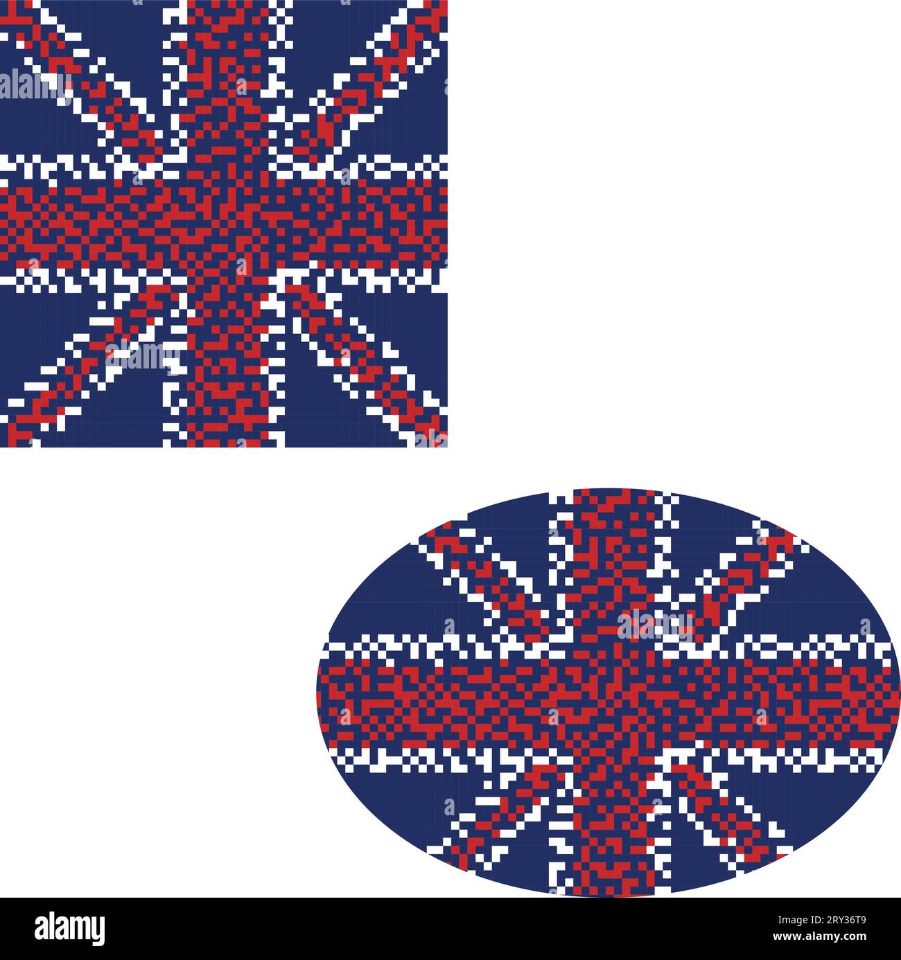 Pixels numériques drapeaux britanniques Illustration de Vecteur