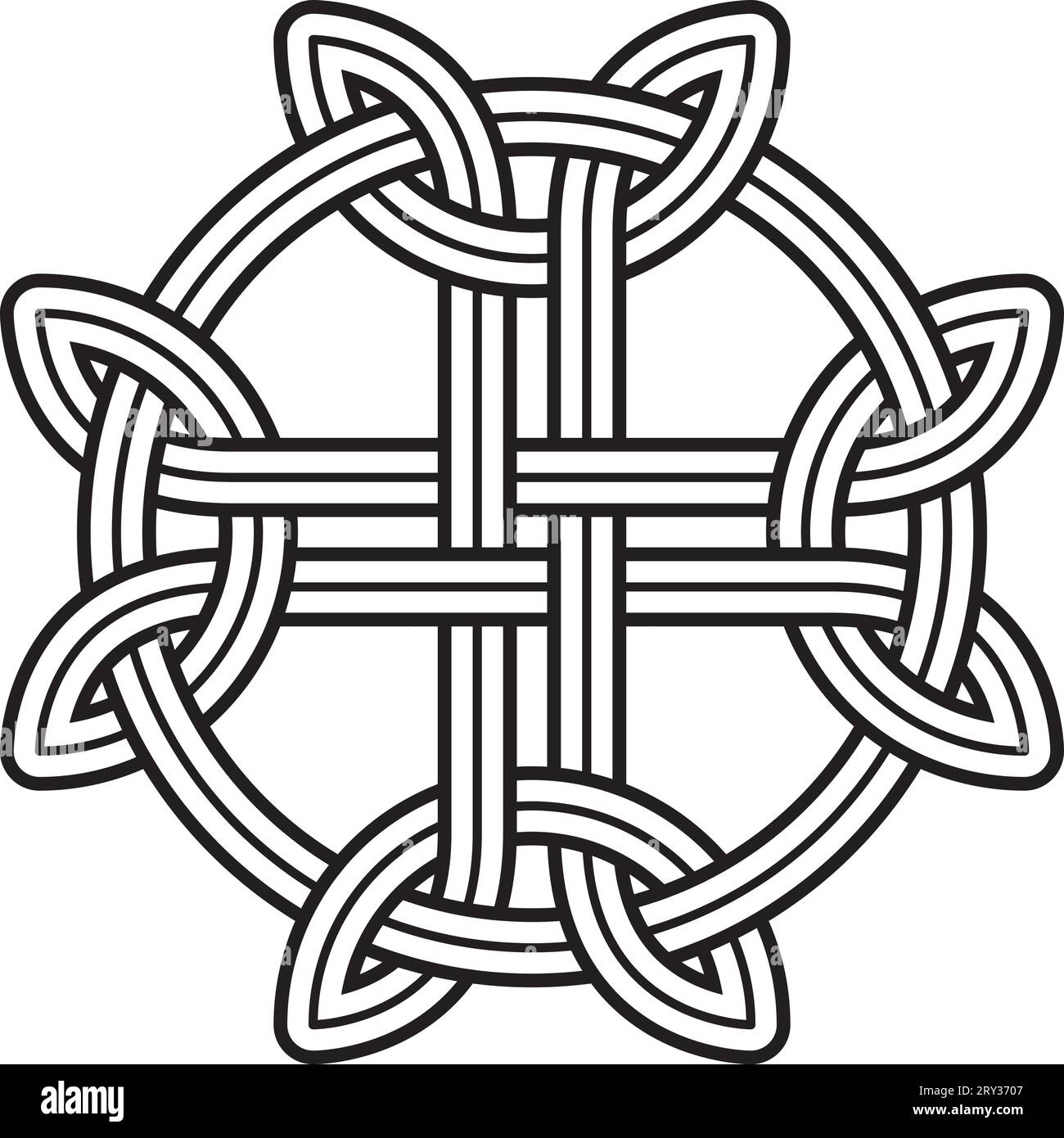 Croix celtique et ornement Illustration de Vecteur