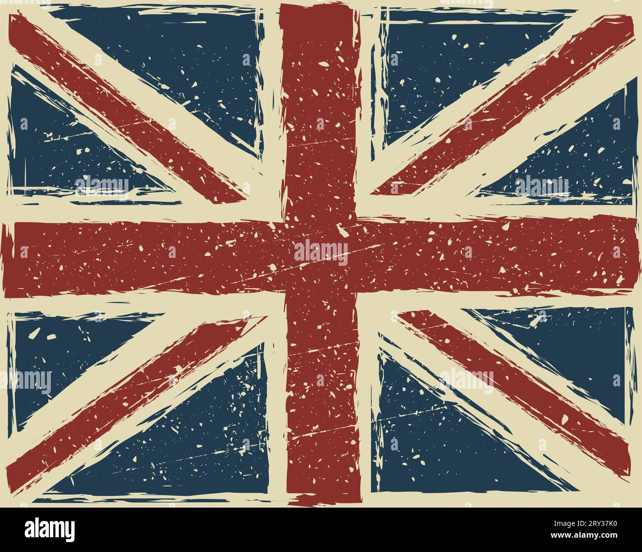 Grunge drapeau britannique Illustration de Vecteur