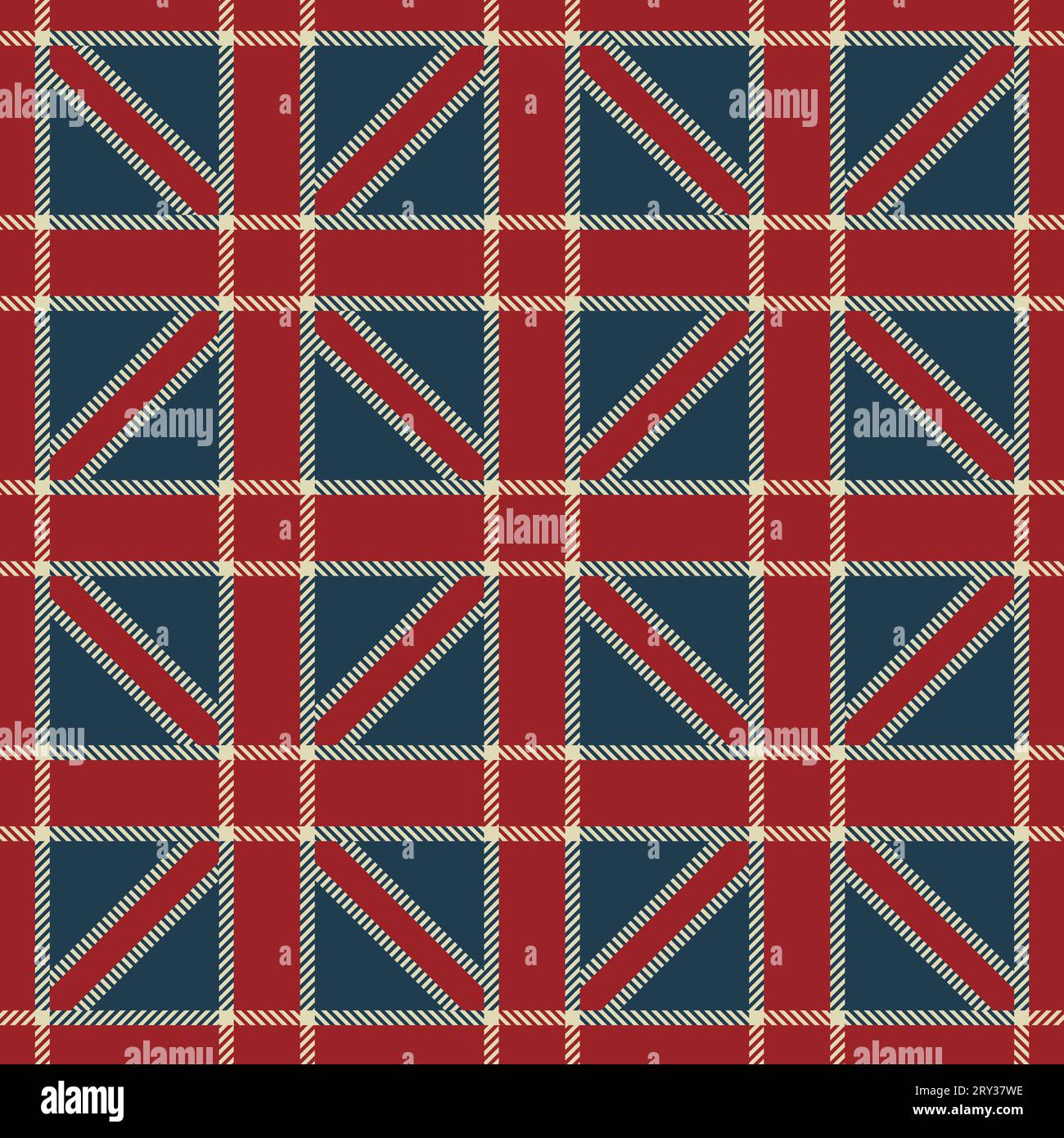 Motif sans couture à carreaux. Drapeaux britanniques Illustration de Vecteur