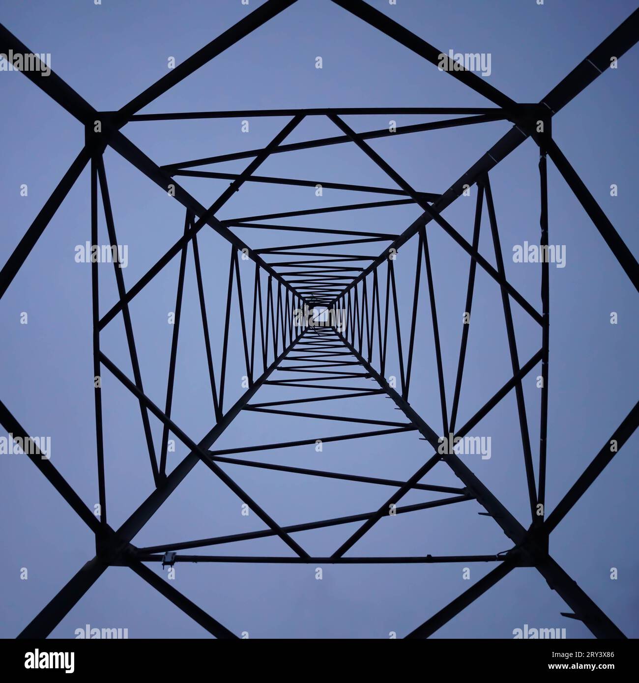 lignes et géométrie d'un sondage électrique Banque D'Images