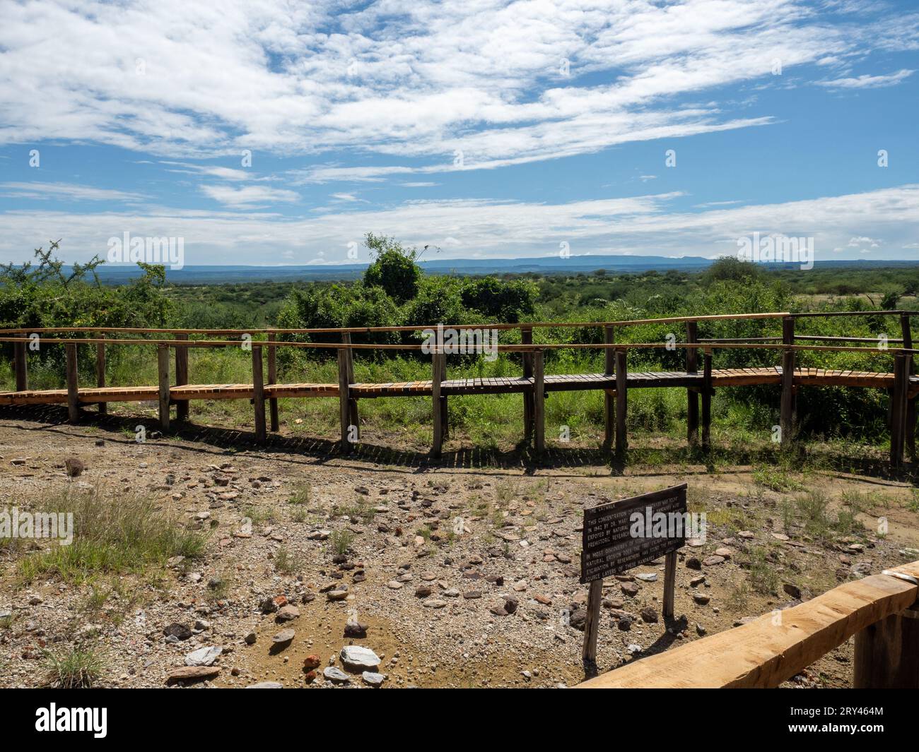 Olorgesailie, un bassin sédimentaire situé dans le sud du Kenya dans la vallée du Rift en Afrique de l'est où de nombreuses haches anciennes ont été trouvées Banque D'Images