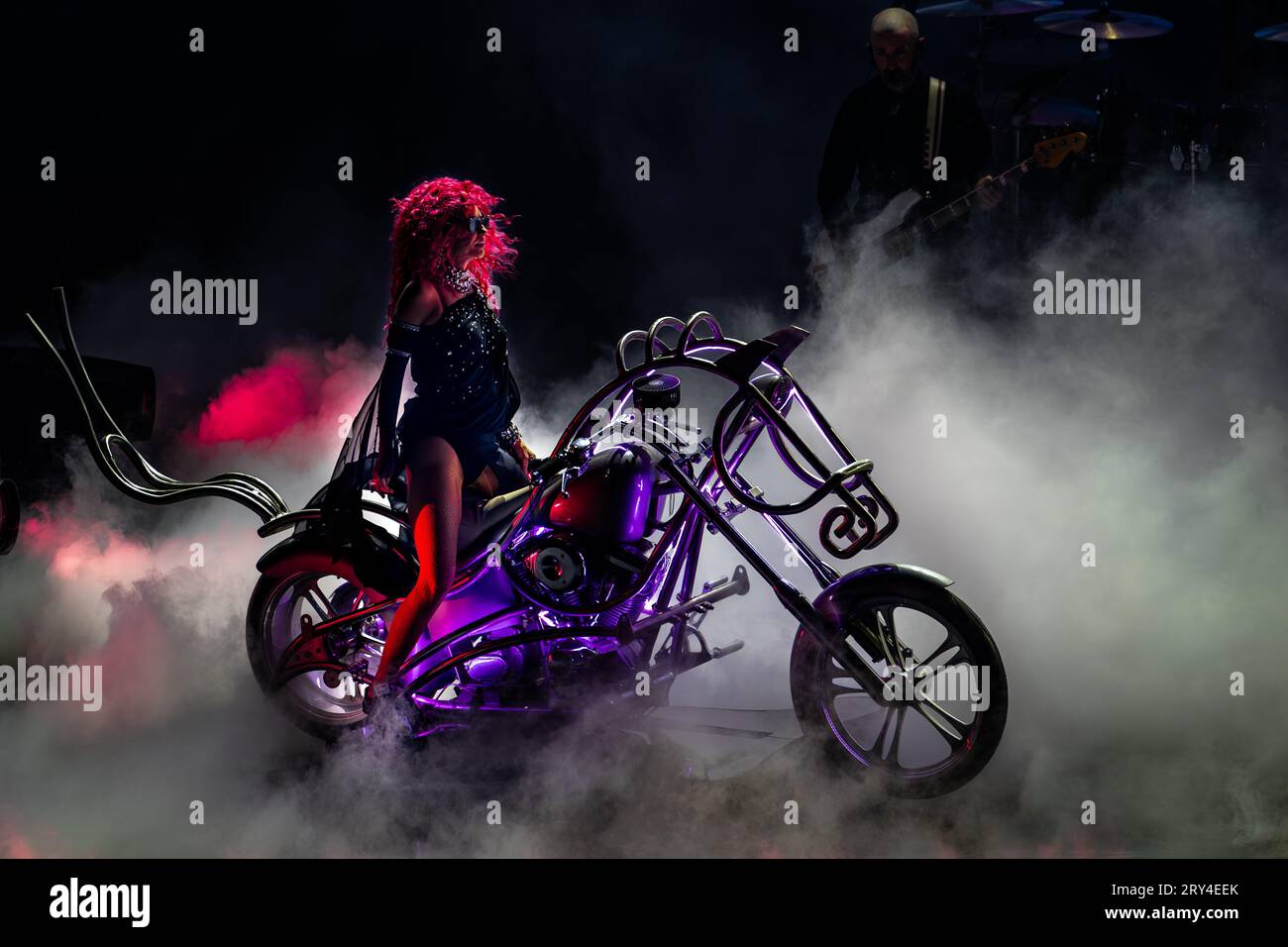 Leeds, Royaume-Uni. 28 septembre 2023. Shania Twain joue sur scène à la First Direct Arena, Leeds, lors de sa tournée Queen of Me. Crédit Paul Whitehurst/Alamy Live News Banque D'Images