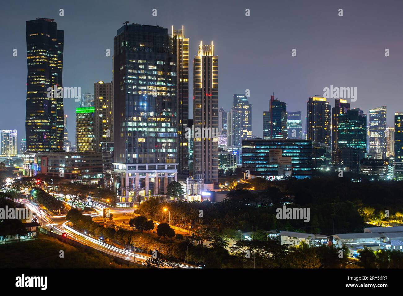 Jakarta, Indonésie - 23 septembre 2023 : pollution atmosphérique à Jakarta, la capitale de l'Indonésie. Banque D'Images