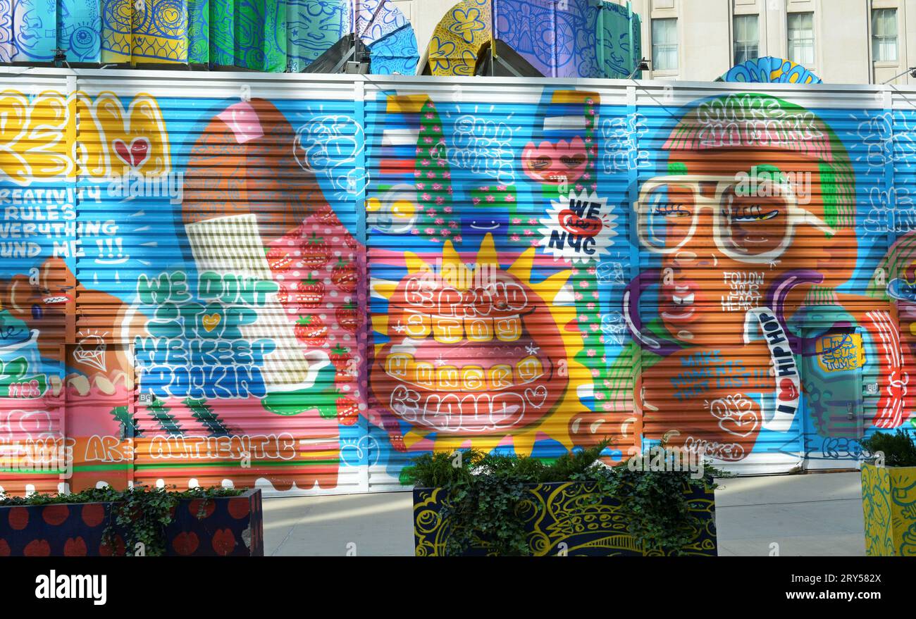 Street art dans le Lower Manhattan, New York, USA Banque D'Images