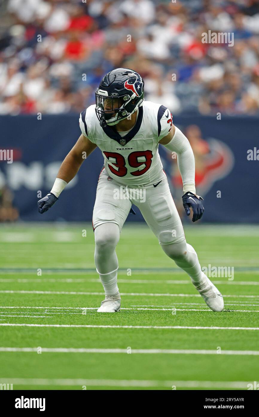 Houston Texans linebacker Henry To'oTo'o (39) during an NFL football game against the Indianapolis Colts, Sunday, Sep. 17, 2023, in Houston. (AP Photo/Tyler Kaufman) Banque D'Images