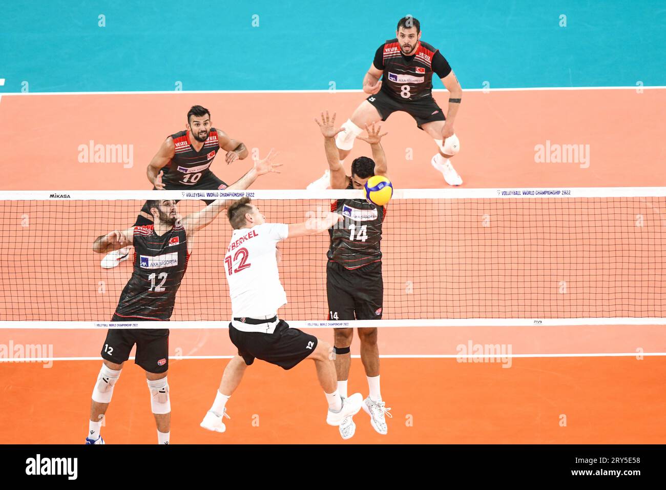 ADIS Lagumdzija, Faik Samet Gunes (Turquie). Championnat du monde de volleyball 2022. Banque D'Images