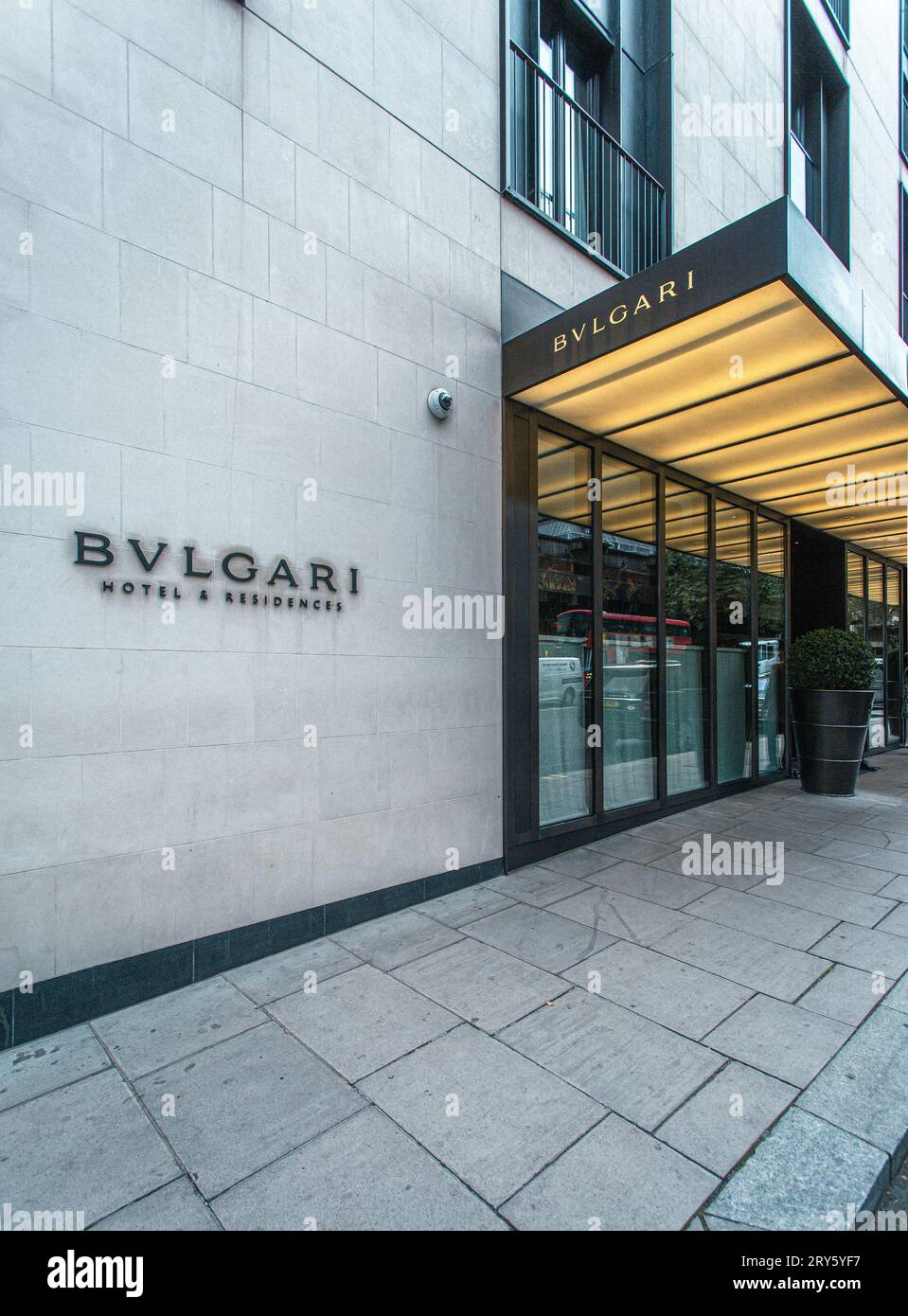 L'Hôtel Bulgari, Knightsbridge, London, UK Banque D'Images