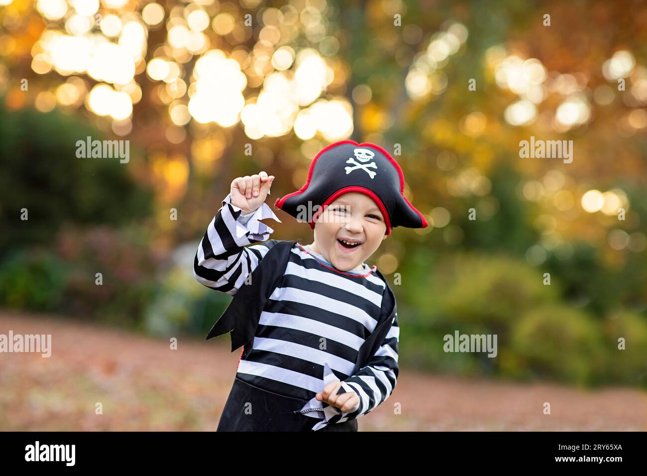 Aniimated garçon tout-petit habillé en pirate Banque D'Images