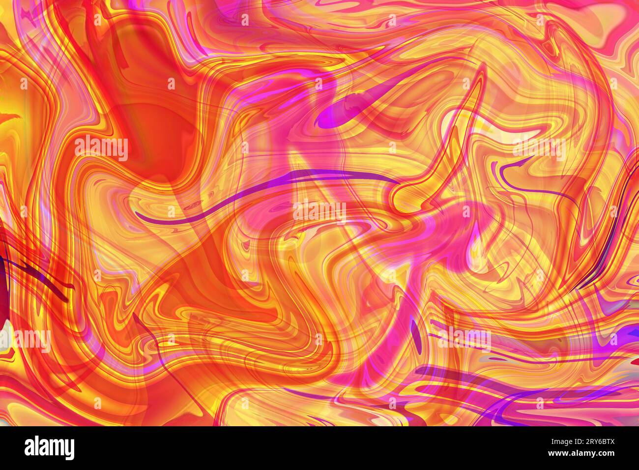 merveille artistique orange rose violet psychédélique tourbillon trippy art abstrait fond acrylique Banque D'Images