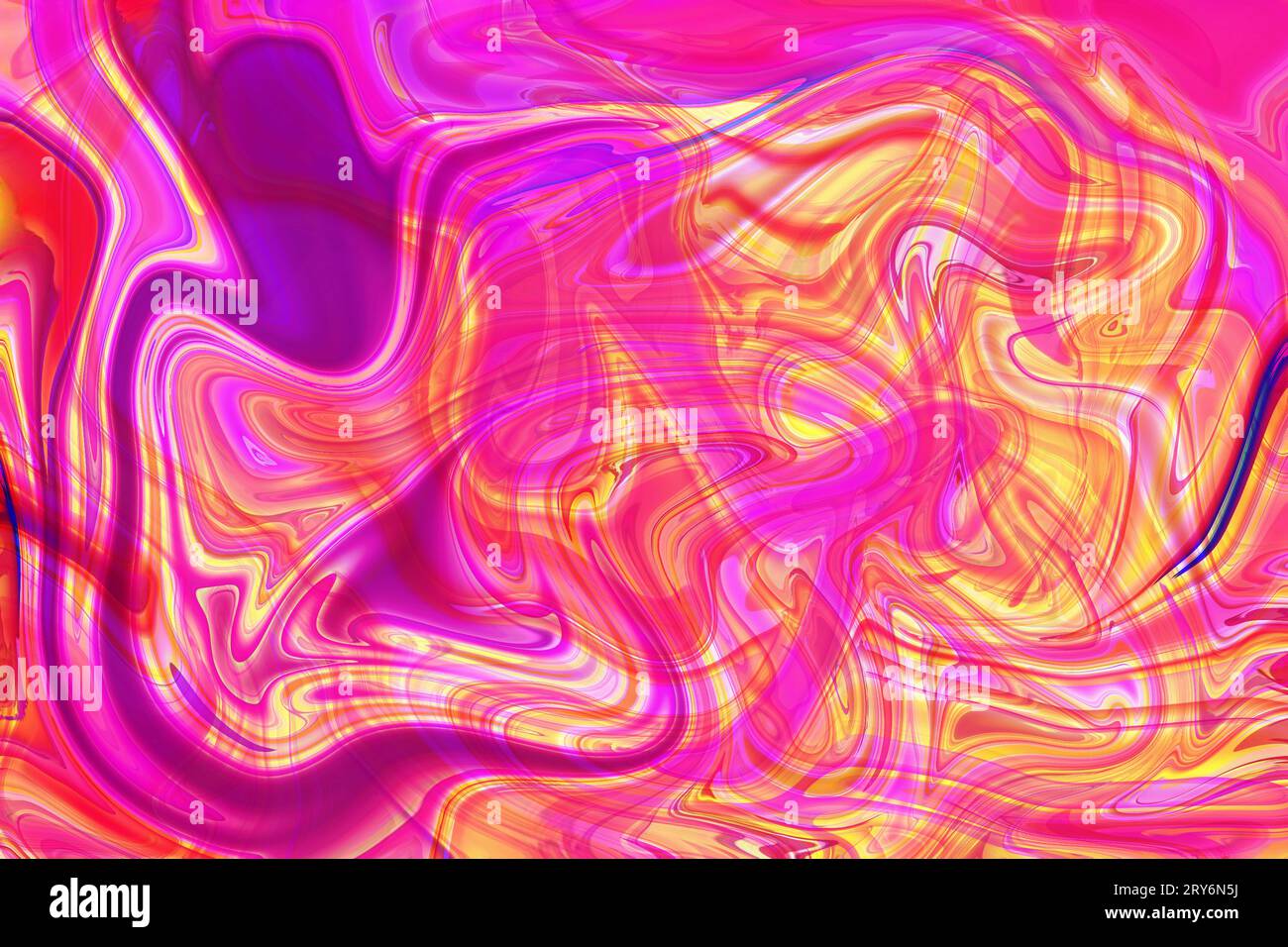 où les couleurs mélangent orange rose violet psychédélique tourbillon trippy art abstrait fond acrylique Banque D'Images