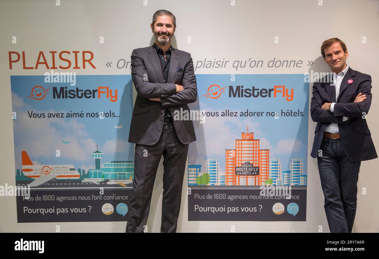 NICOLAS BRUMELOT ET CARLOS DA SILVA MISTER FLY PRÉSIDENTS Banque D'Images