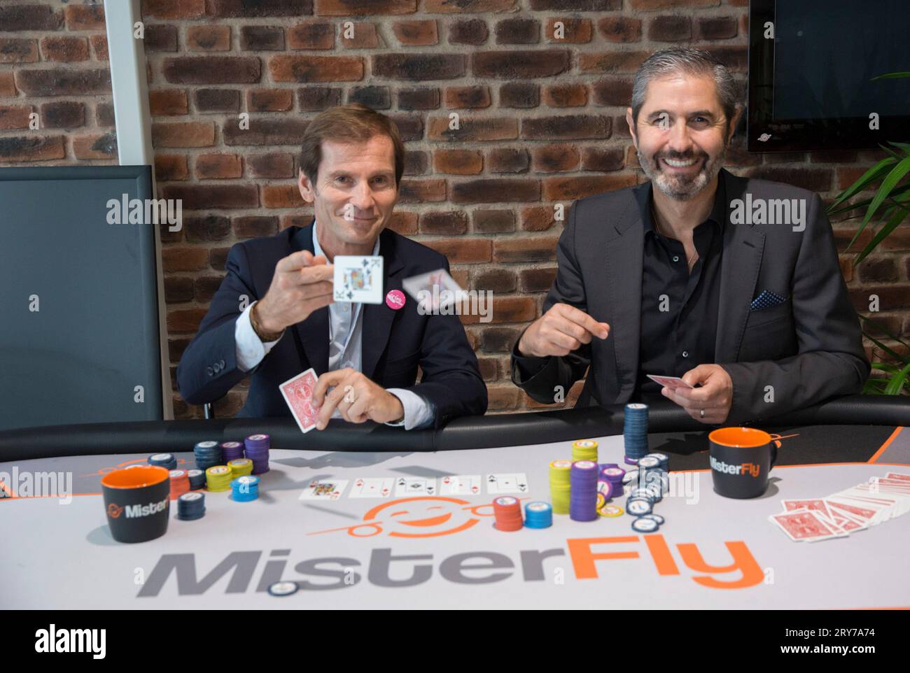 NICOLAS BRUMELOT ET CARLOS DA SILVA MISTER FLY PRÉSIDENTS Banque D'Images