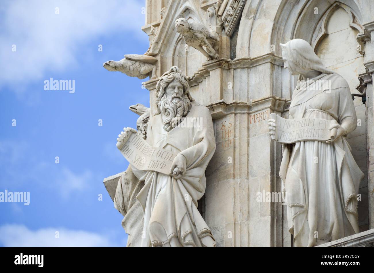statues du duomo de sienne, italie Banque D'Images