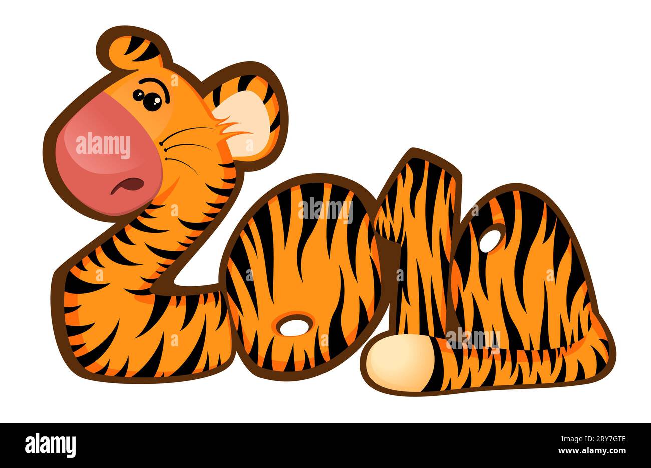Beau petit tigre Banque D'Images