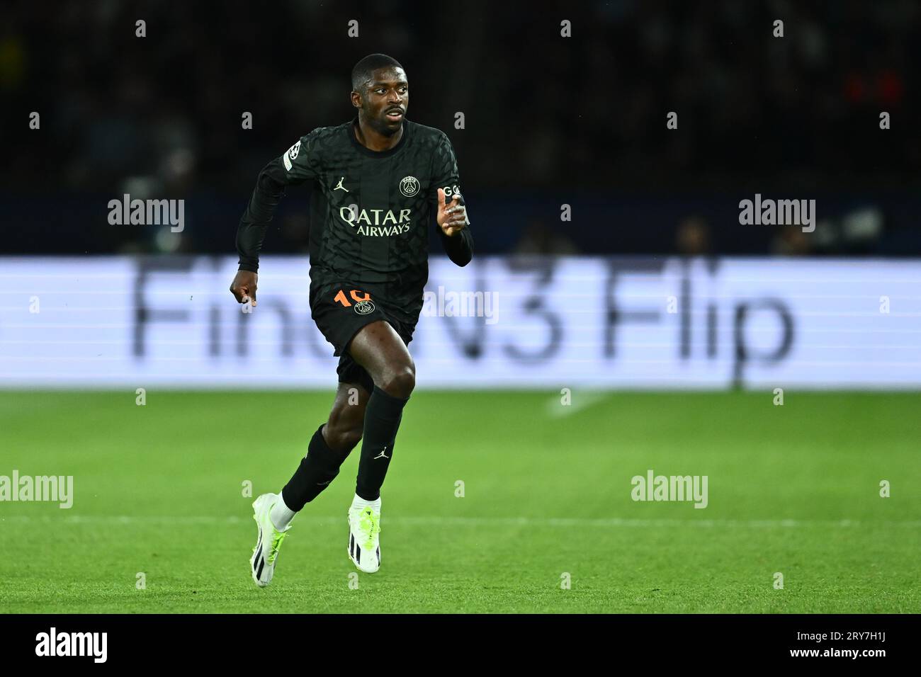 PARIS, FRANCE - SEPTEMBRE 19 : Ousmane Dembele lors du match de l'UEFA Champions League entre le Paris Saint-Germain et le Borussia Dortmund au Parc des PRI Banque D'Images