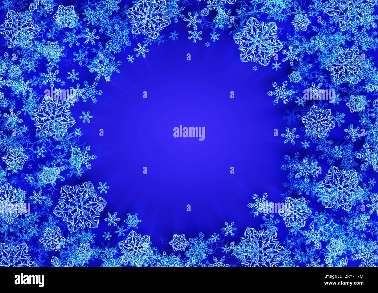 Fond avec flocon de neige en cristal Banque D'Images