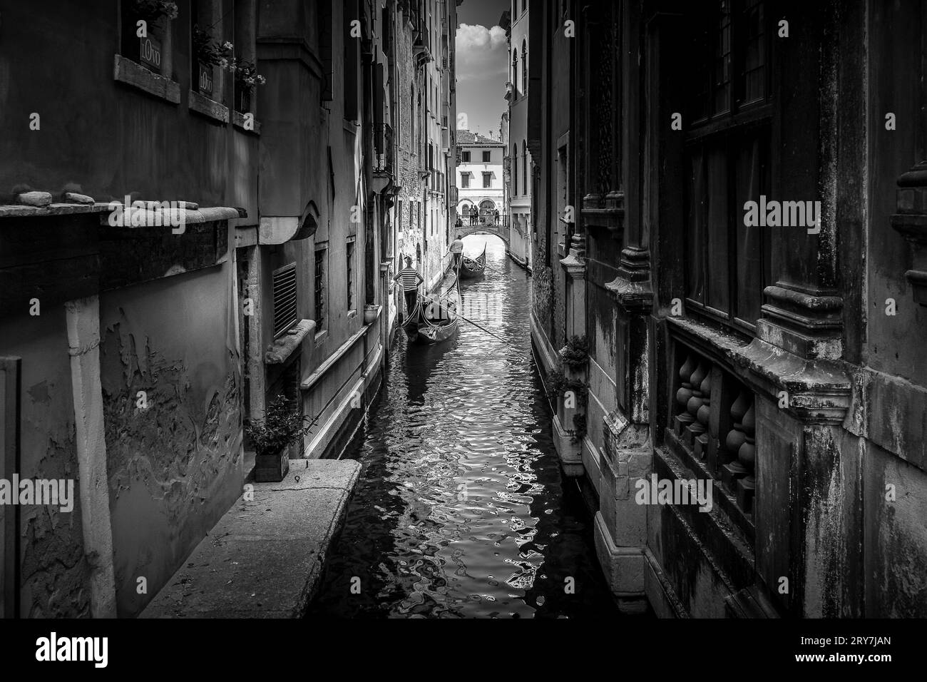 Venise Italie en Monochrome : Dreamy Cityscape Print pour une lune de miel mémorable ou cadeau de mariage Banque D'Images