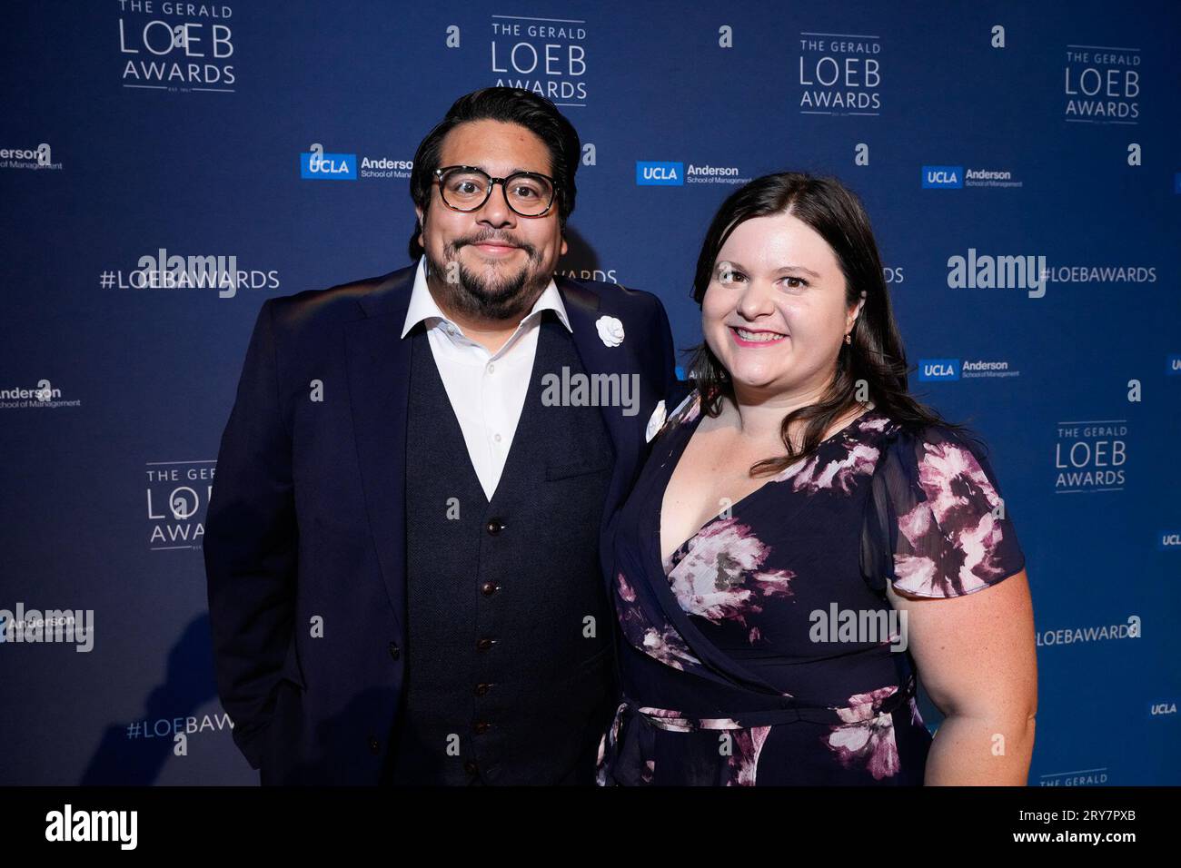 New York, États-Unis. 28 septembre 2023. INew York, New York. Jeudi 28 septembre 2023. Bryant Caceres, Nicole Keller lors des Prix Gerald Loeb 2023 organisés par la UCLA Anderson School of Business, qui ont eu lieu à capitale à New York, le jeudi 28 septembre 2023. Crédit photo : Jennifer Graylock/Alamy Live News Banque D'Images