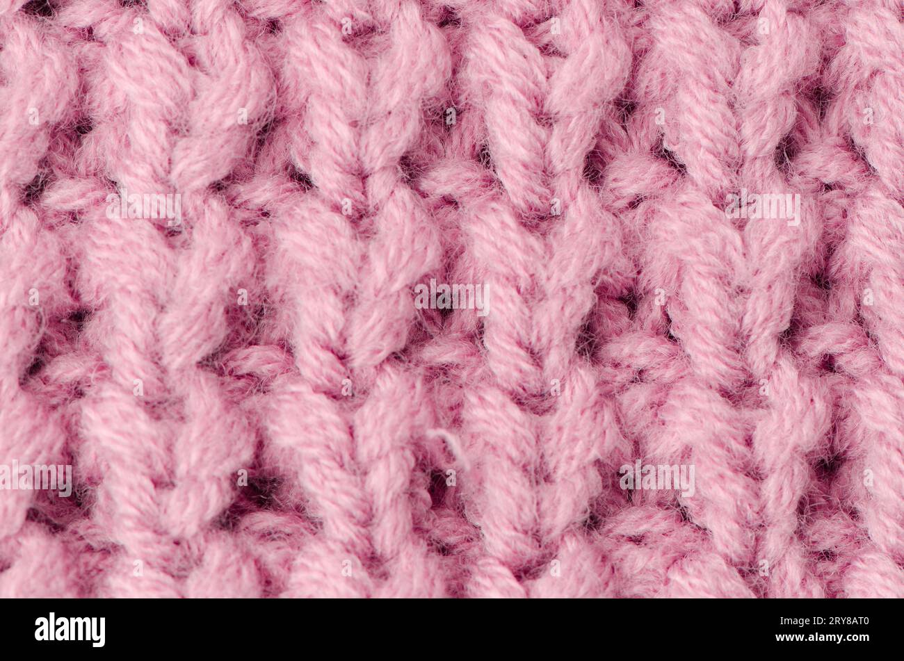 Laine tricotée rose Banque D'Images