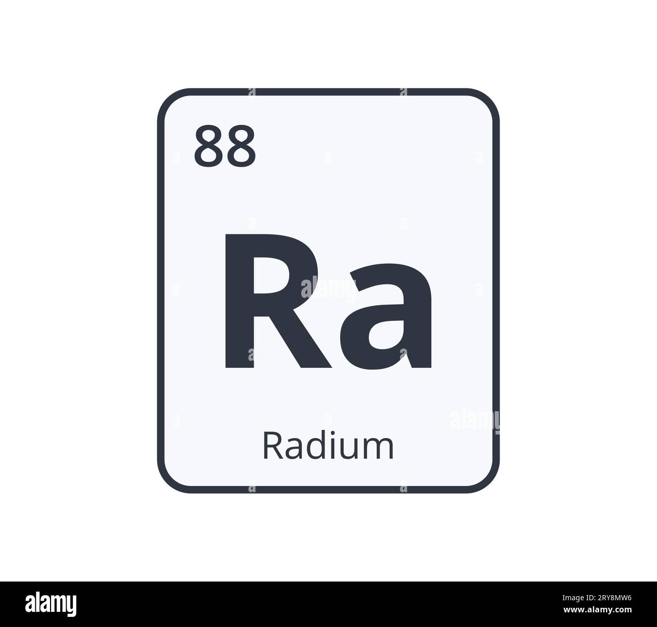 Symbole chimique du radium. Illustration de Vecteur