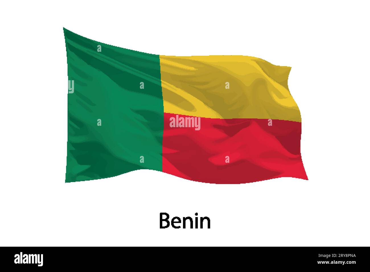 3d drapeau agitant réaliste du Bénin isolé. Modèle pour la conception d'affiches Illustration de Vecteur 3d drapeau agitant réaliste du Bénin isolé. Modèle pour la conception d'affiches Illustration de Vecteur