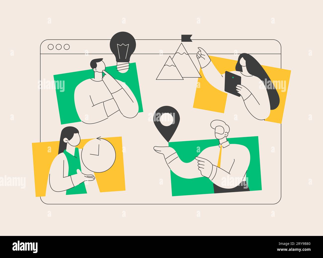 A propos de nous illustration abstraite de vecteur de concept. Illustration de Vecteur