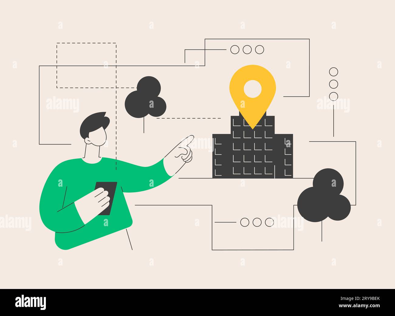 Obtenir des directions illustration du vecteur de concept abstrait. Illustration de Vecteur