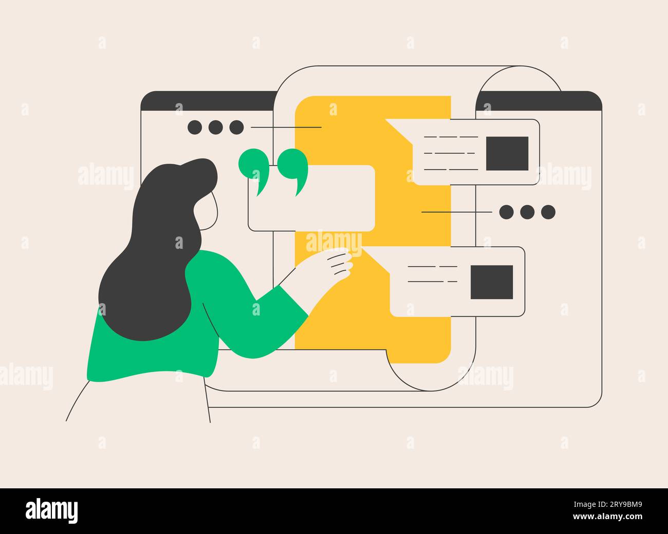 Appuyez sur l'illustration du vecteur de concept abstrait. Illustration de Vecteur