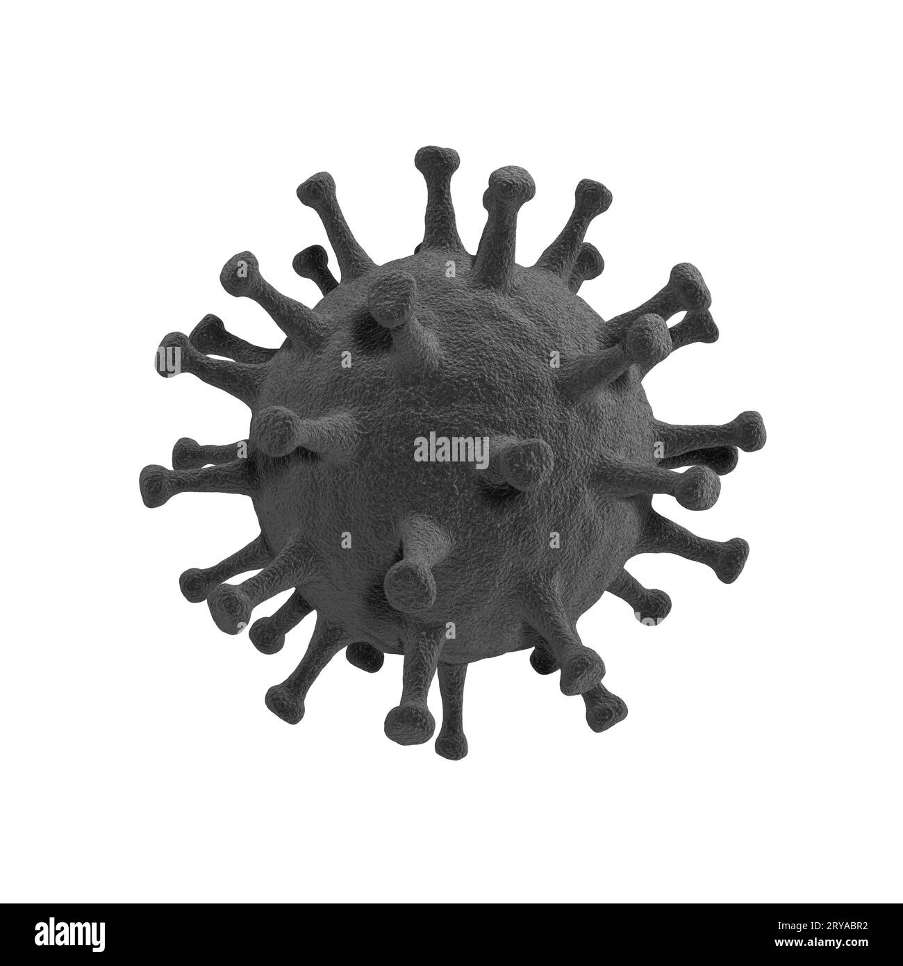 Virus isolé sur fond blanc. illustration 3d. Banque D'Images