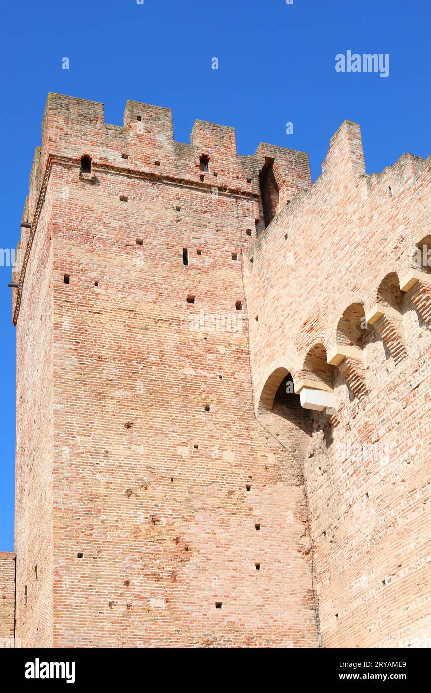 Cittadella, PD, Italie - 24 septembre 2023 : Tour antique et remparts de la ville Banque D'Images