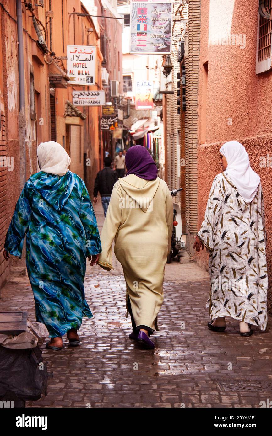 Rues de Marrakech au Maroc Mars 2012 Banque D'Images