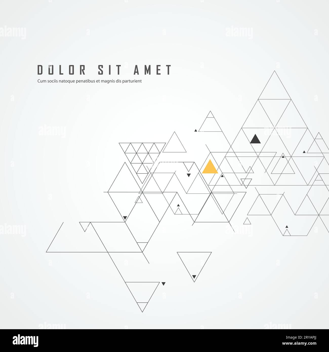 Schéma de réseau scientifique. Lignes de connexion et points sur un arrière-plan simple. Motif hexagone et triangles Illustration de Vecteur