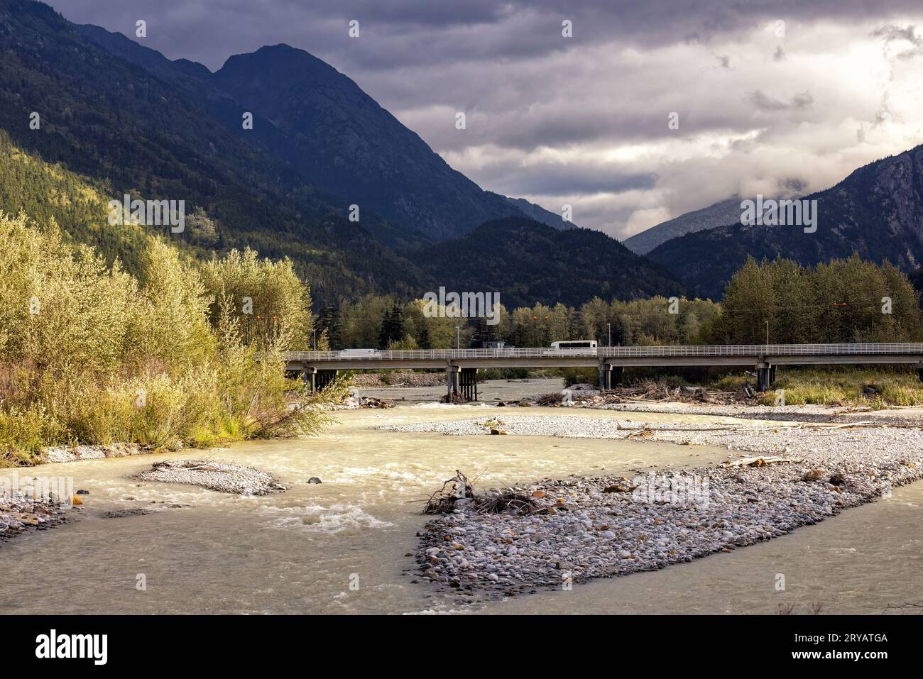 Rivière Skagway - Skagway, Alaska, États-Unis Banque D'Images