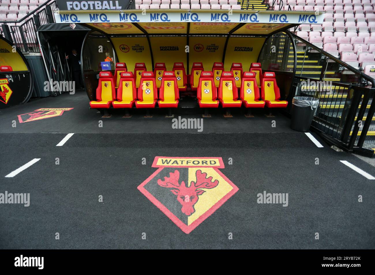 Vue générale du stade lors du match du championnat Sky Bet Watford vs Middlesbrough à Vicarage Road, Watford, Royaume-Uni, le 30 septembre 2023 (photo Arron Gent/News Images) Banque D'Images