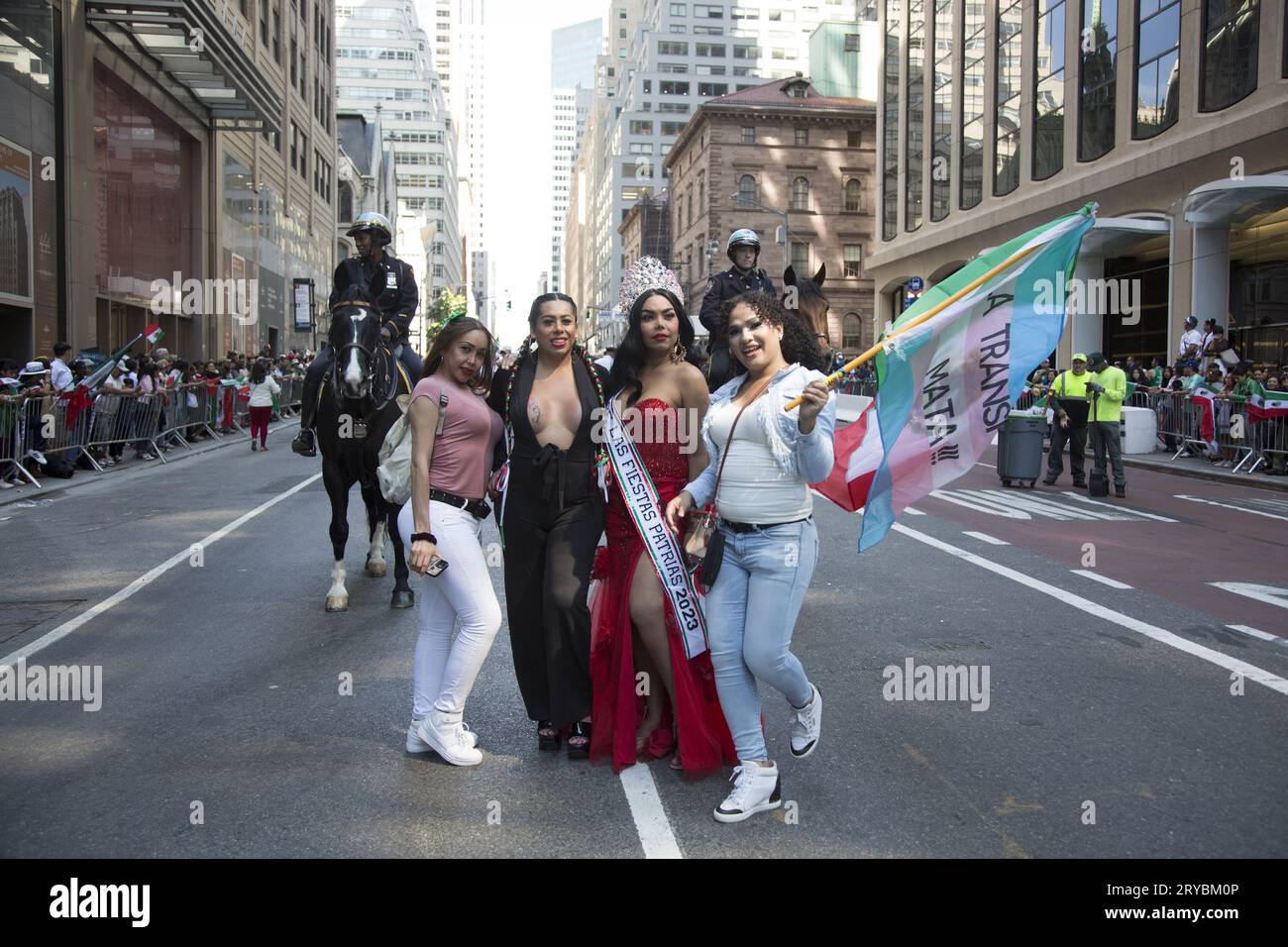 Défilé du jour de l'indépendance mexicaine le long de Madison Avenue à New York Banque D'Images